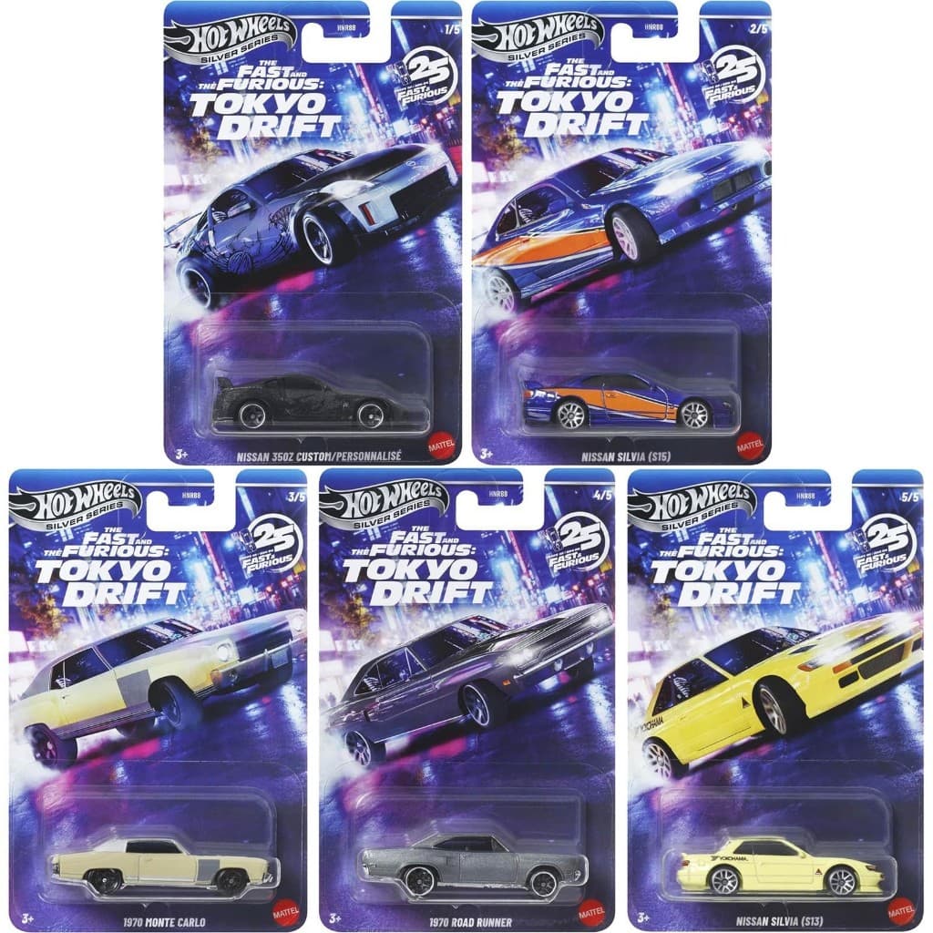 Carrinho em Miniatura Coleção Hot Wheels Velozes e Furiosos Tokyo Drift Escala 1:64