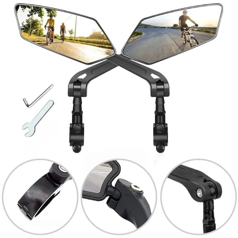 Par Retrovisor Bike Moto Elétrica Bicicleta Scooter Mobilete Ajustável 360 graus