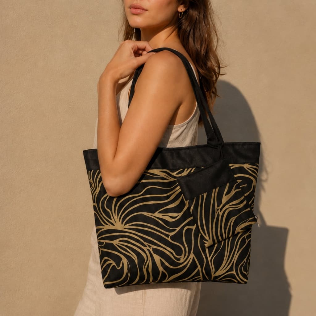 Bolsa Feminina grande Ombro Estampada + Necessaire