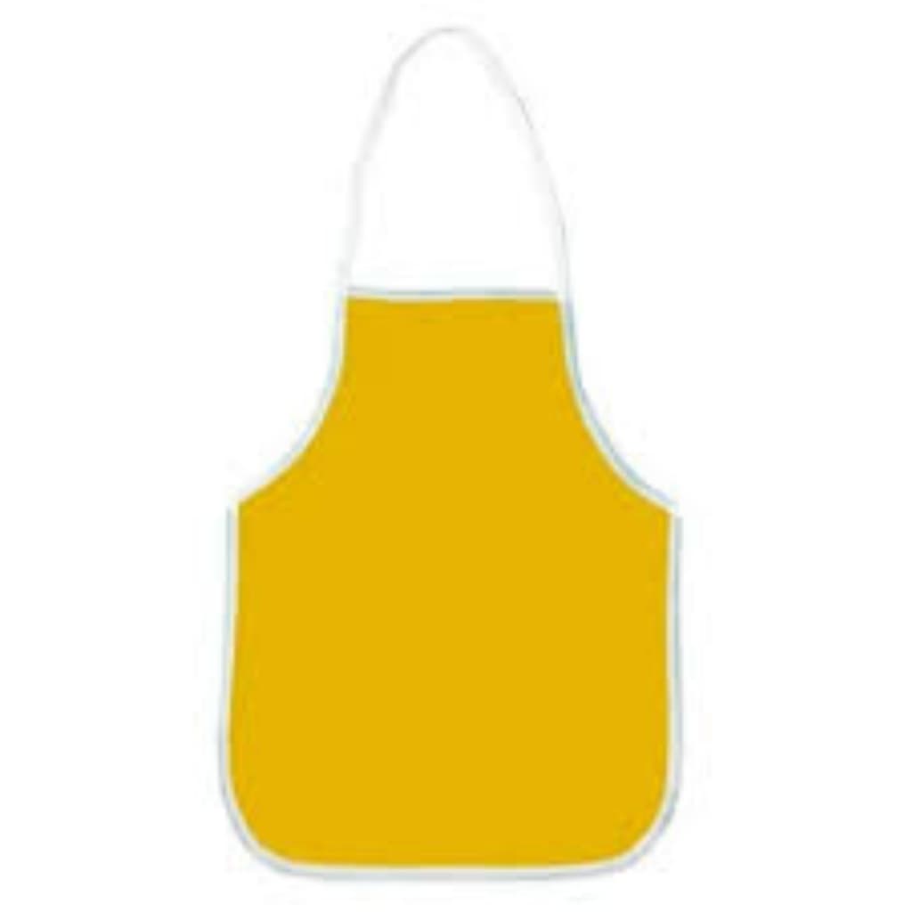 Avental Escolar Emborrachado Amarelo Jvp - 1 Unidade