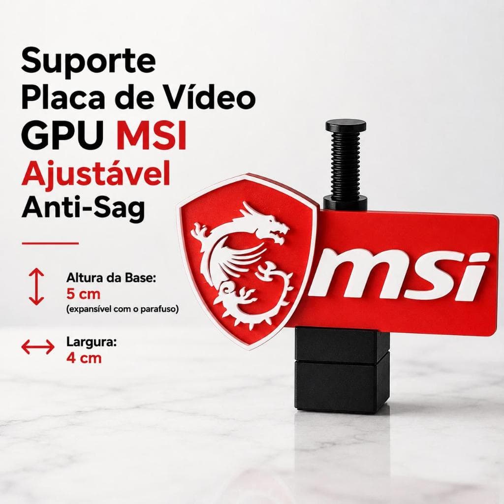 Suporte Placa de Vídeo GPU MSI Ajustável Anti-Sag