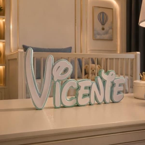 ✨ Nome  Vicente Estilo Encantado  Decoração Infantil Menino Nome Decorativo Enfeite Criativo letreiro personalizavel