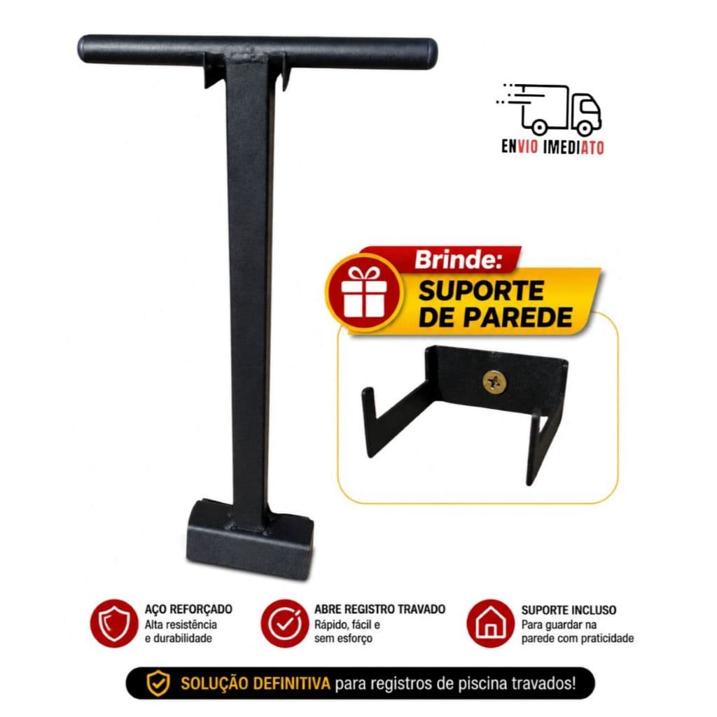 Acessório Para Piscina / Chave Registro de Piscina Travado  Chave Aço Reforçado