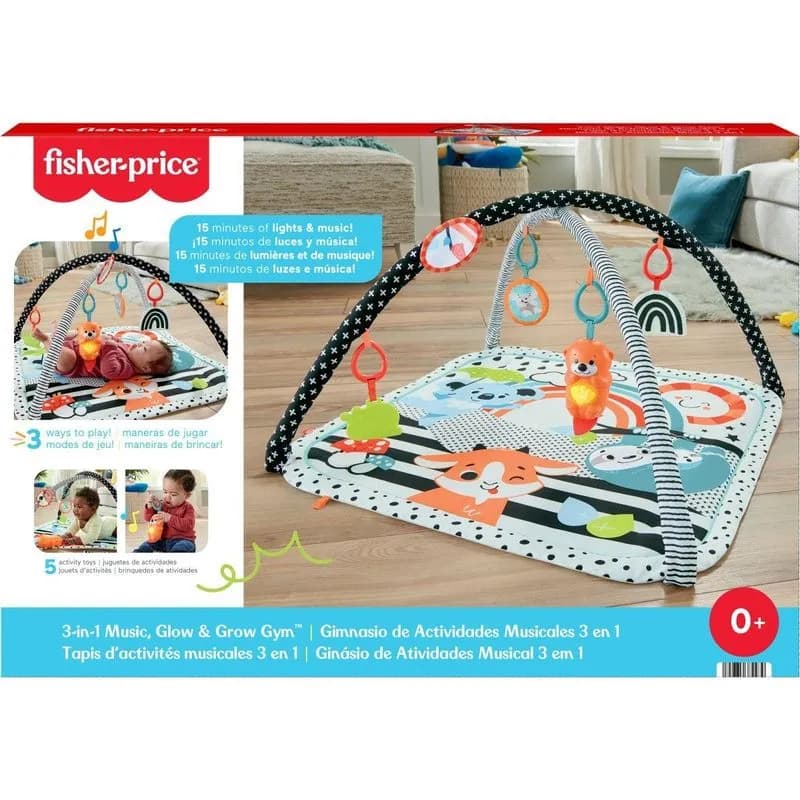 Tapete de Atividades de Bebê - Ginásio de Atividades Musicais 3 em 1 - Fisher Price - Mattel