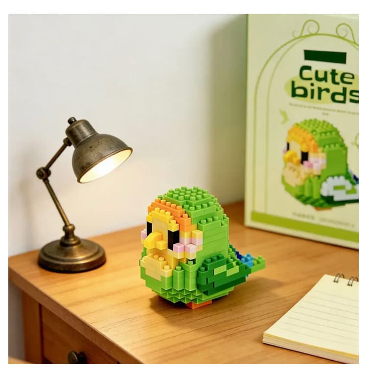 Conjunto De Mini Blocos De Construção Decorativos Loro  Bird 236 Peças
