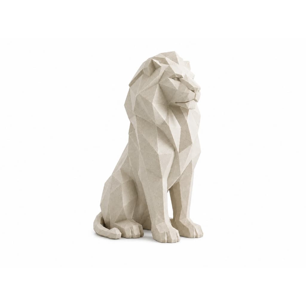 Escultura Leão Decorativo Luxo Moderno para Sala Escritório Quarto Presente Exclusivo Sofisticado
