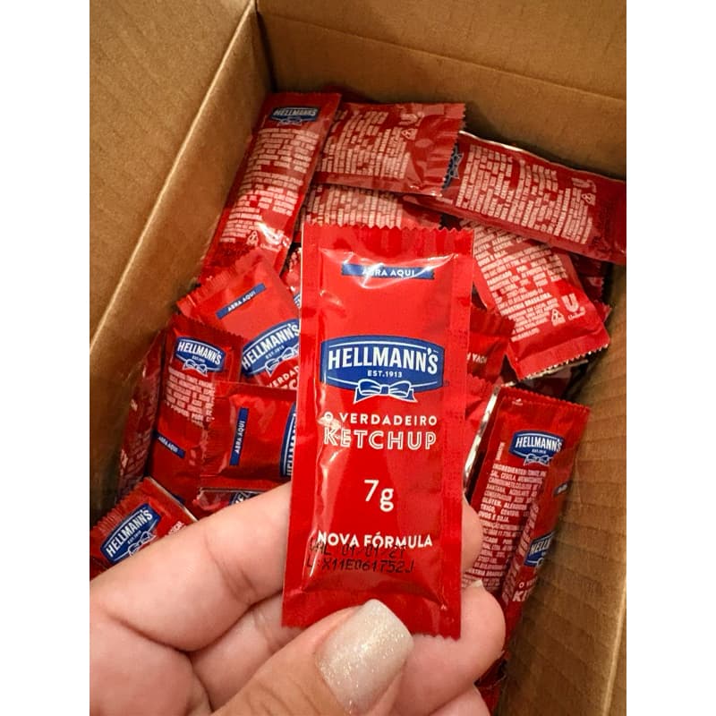 Ketchup Hellmann’s Sachê 50, 100 ou 168 Unidades Molho Individual