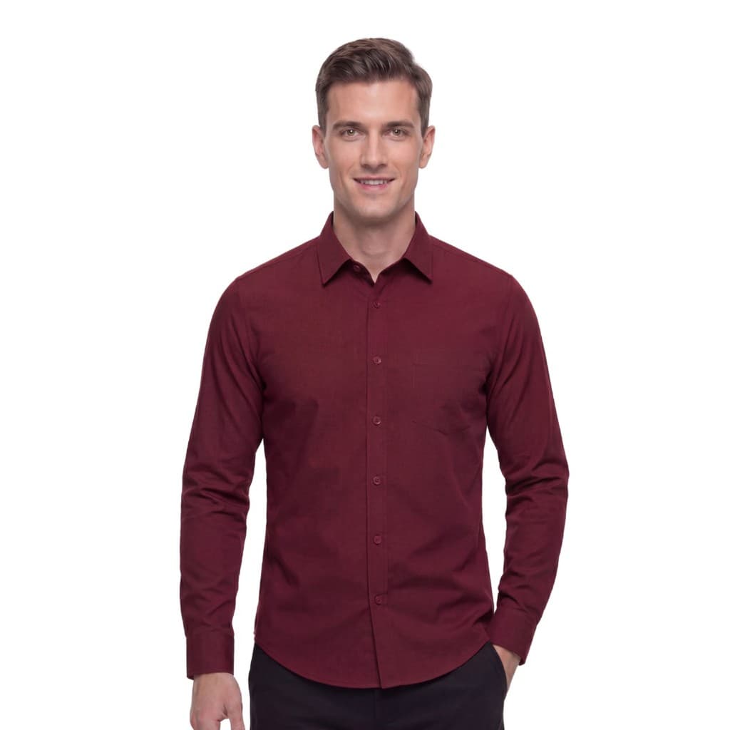 Camisa Masculina Social Manga Longa Bolso Elastano Camisa Social Masculino Não Molha Premium Branca