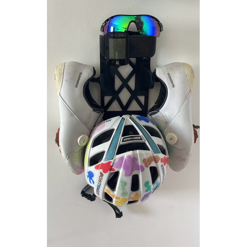 Suporte de parede para equipamentos de ciclismo e ciclocomputador Garmin