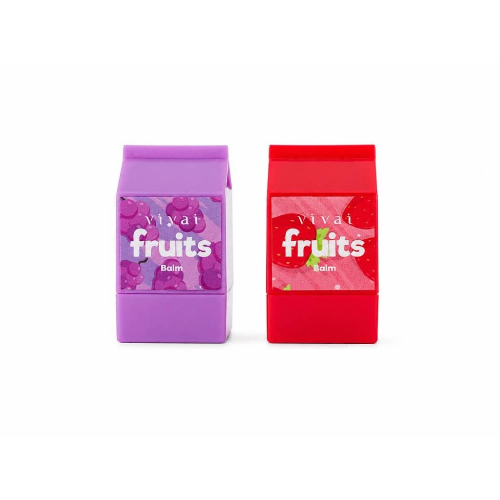 Kit 2 Balm Labial Vivai Fruits Uva + Morango | Hidratante Labial