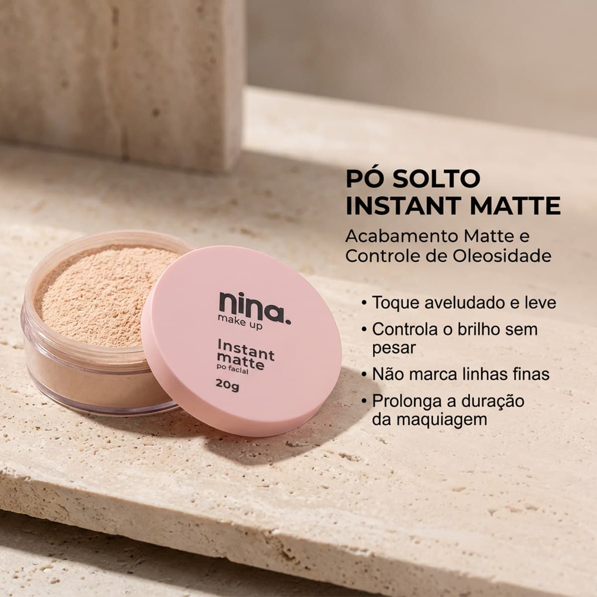 Fam Nina PÓ Facial Solto Instant Matte