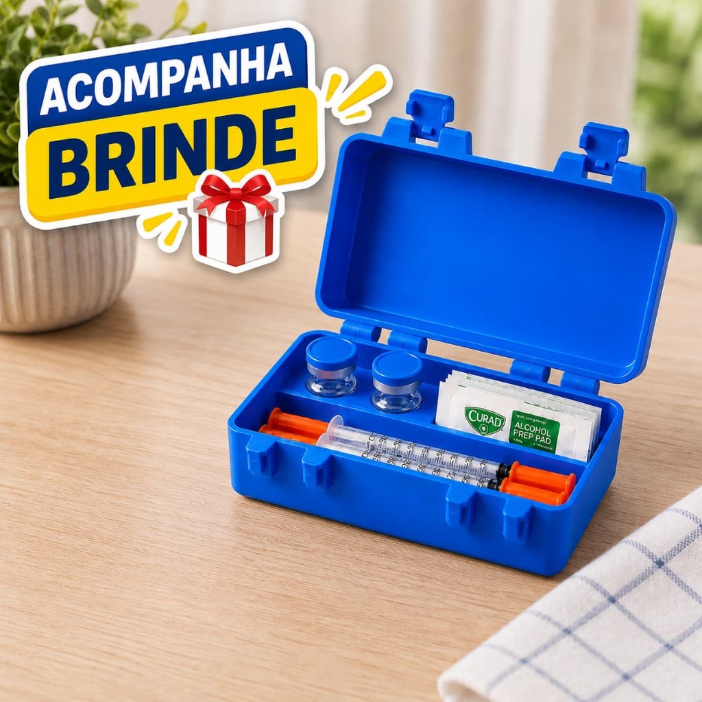 Organizador Porta Ampolas 10ml Estojo Compacto com Compartimentos Seguro Portátil para Transporte e Armazenamento