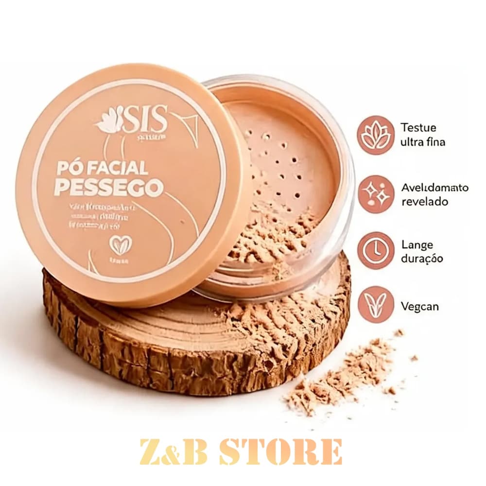 Kit, 1, 2 ou 03 Pó Compacto Pêssego Isis Makeup – Acabamento Natural e Maquiagem Mais Bonita
