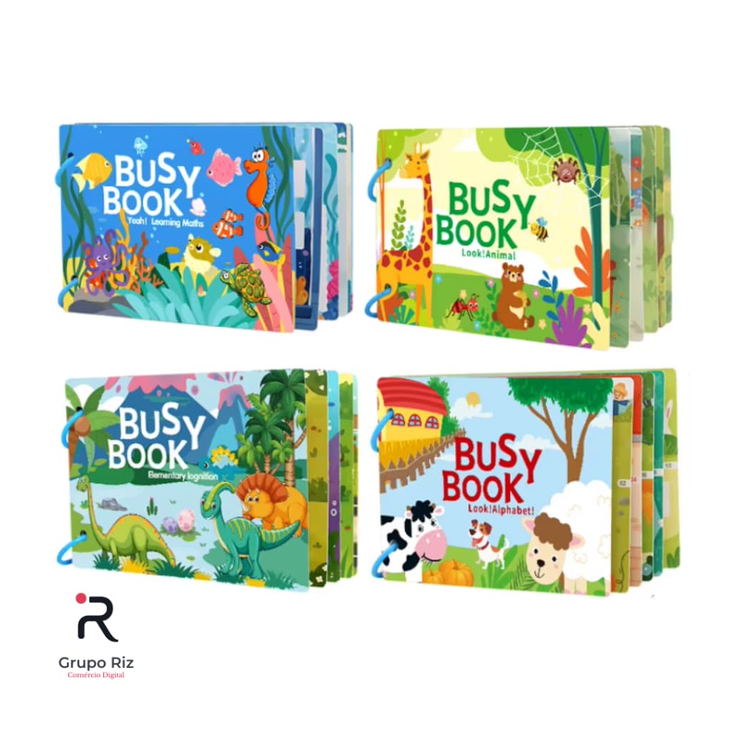 Busy Book Livro Silencioso Fazenda Montessori Livro Educativo Velcro Alfabeto Animais Brinquedo Sensorial Bebê Criança