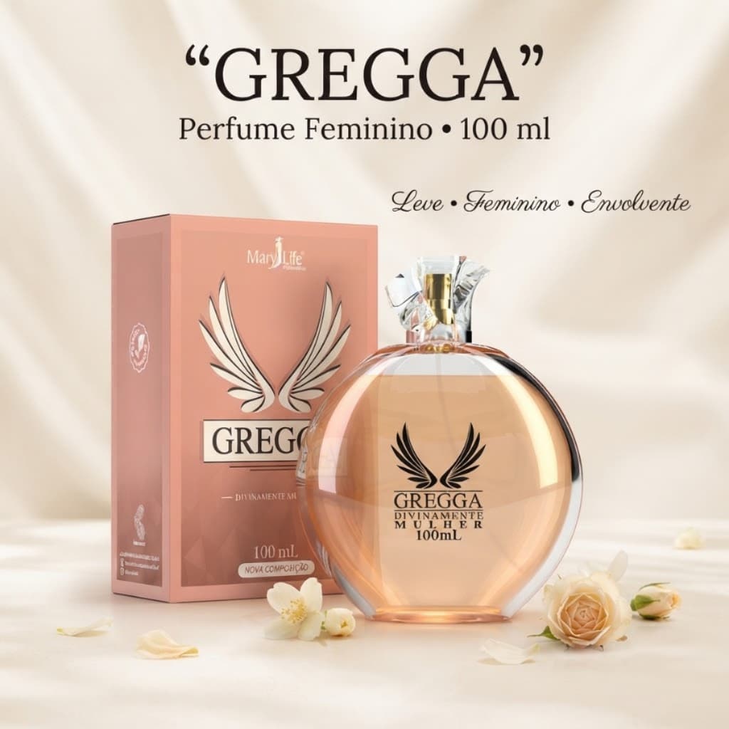Perfume Gregga Mary Life 100ml Feminino Deo Colônia Perfume Feminino Floral Marcante Misterioso Delicado Envolvente Frag