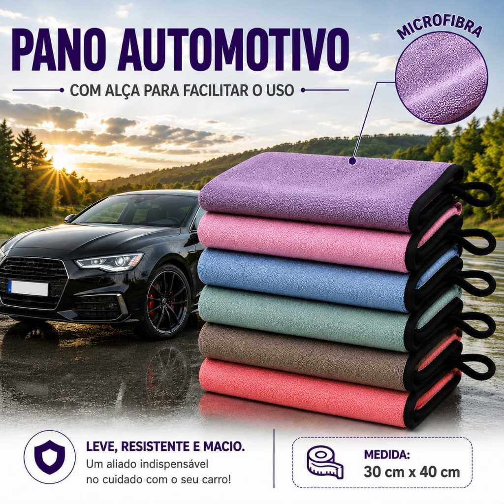 Kit Toalha de Pano Flanela de Microfibra Automotiva para Lavagem e Polimento de Carros. Uso  multiuso para limpeza geral
