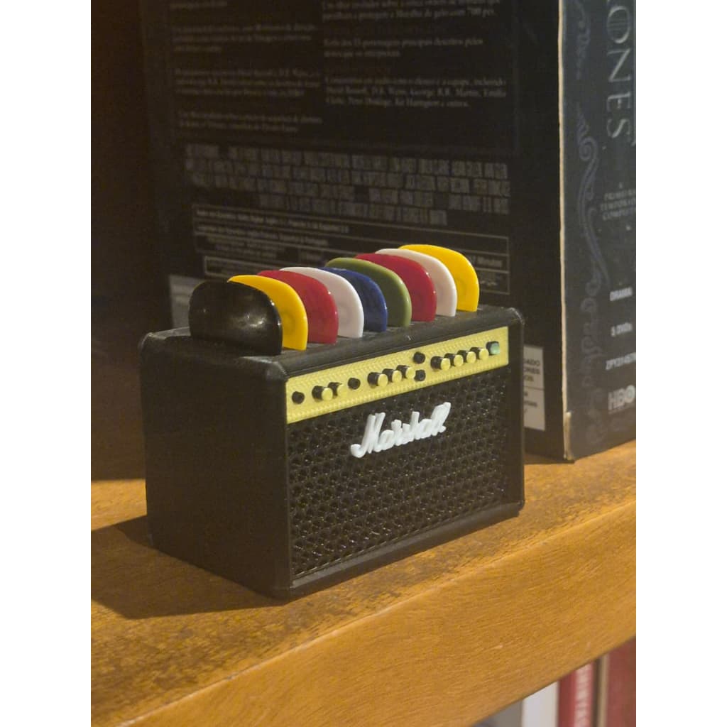 Porta Palheta Amplificador Violão Guitarra Baixo Suporte para Palhetas Musica Caixa de Som