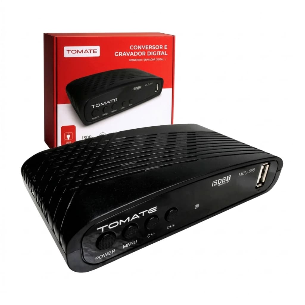Conversor Digital MCD-666 Full HD, Gravação PVR, Busca Automática