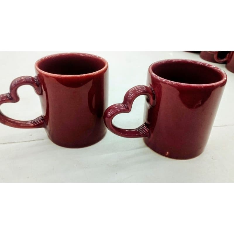 Jogo 2 Canecas Coração 200ml 2ª Linha Presente Criativo Café e Chá Caneca Cerâmica Premium