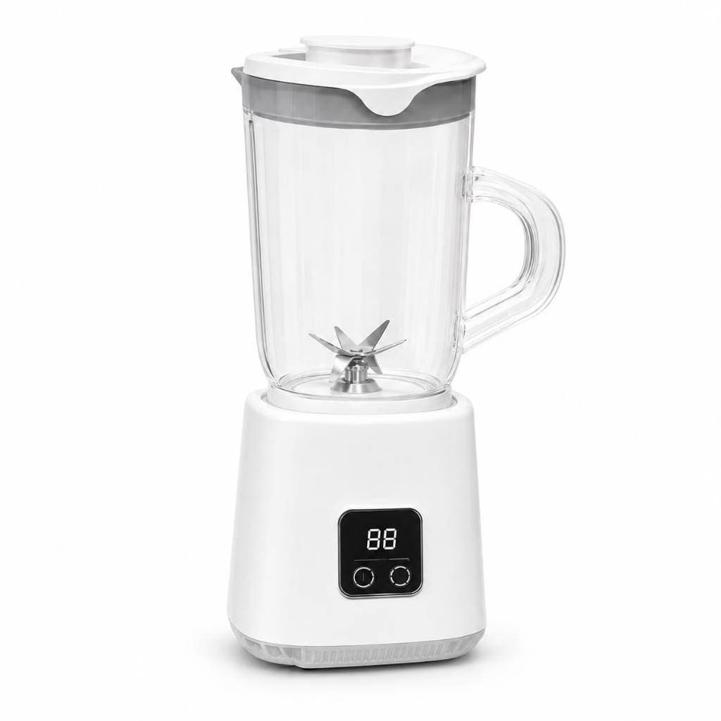 Liquidificador Portátil USB Copo 400ml Display Digital 6 Lâminas Vitamina Suco Mini Liquidificador HP-158