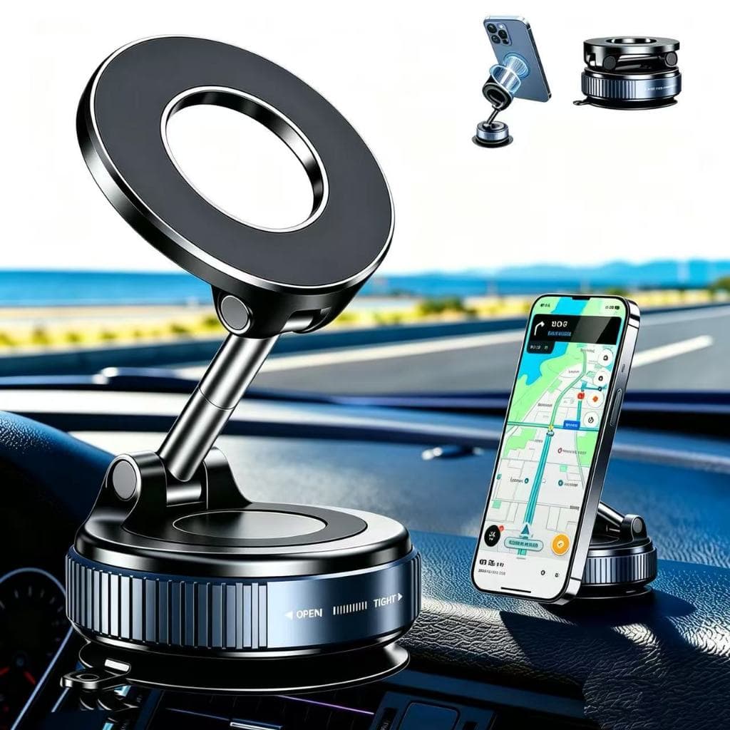 Suporte Magnético Forte Para Telefone Carro 360 ° Design Dobrável Vácuo Ajustável/Mesa/Uso Universal