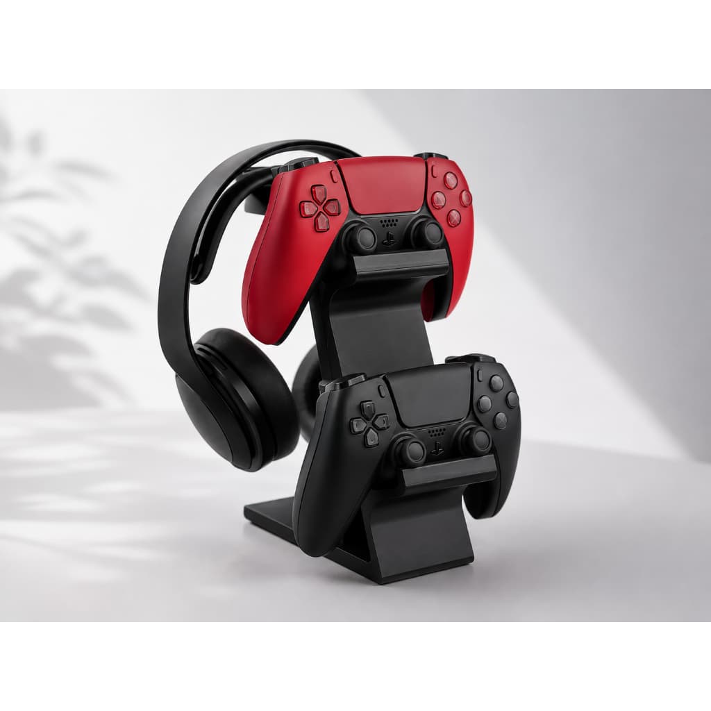 Suporte base controles consoles PS4 PS5 Fones de ouvidos headsets