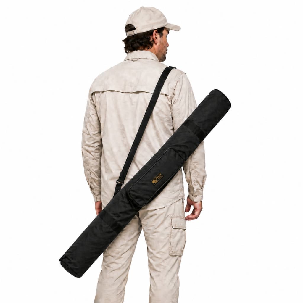 Porta Varas Pesca Golden Fish 1metro Nylon 600 Bolsa com Alca Regulável e Bolso
