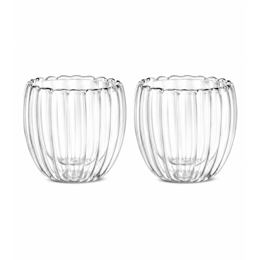 Jogo de 2 Copos Dupla Camada Para Café Vidro Borossilicato 90ml