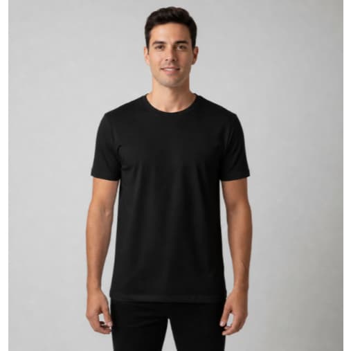 Camiseta Básica Algodão Preta