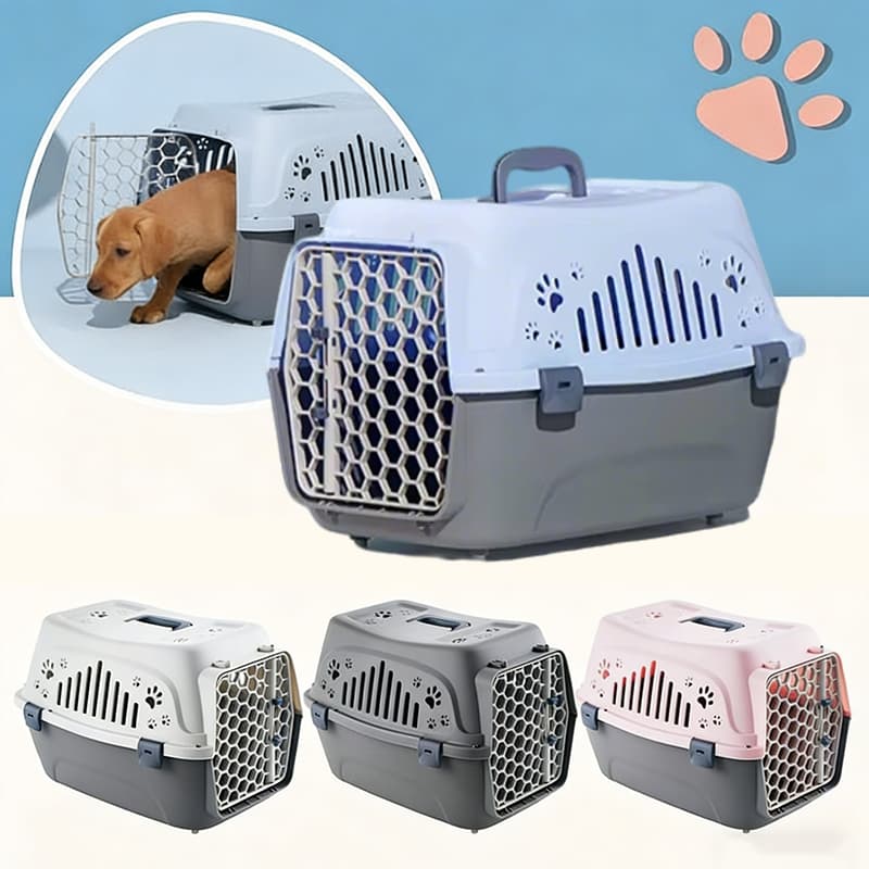 Caixa de Transporte Aéreo para Pets – Gaiola Portátil e Ventilada para Cães e Gatos