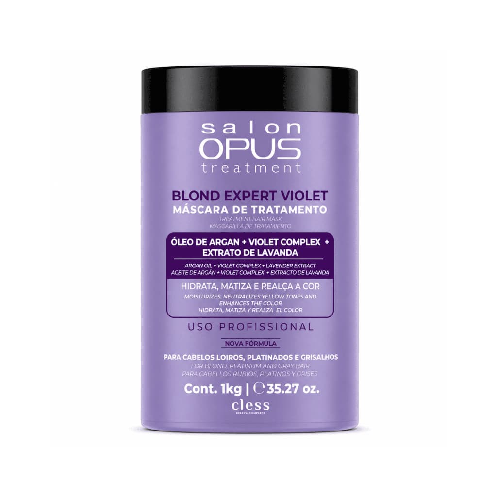 Mascara de tratamento Blond Violet Matizadora Salon Opus 1kg