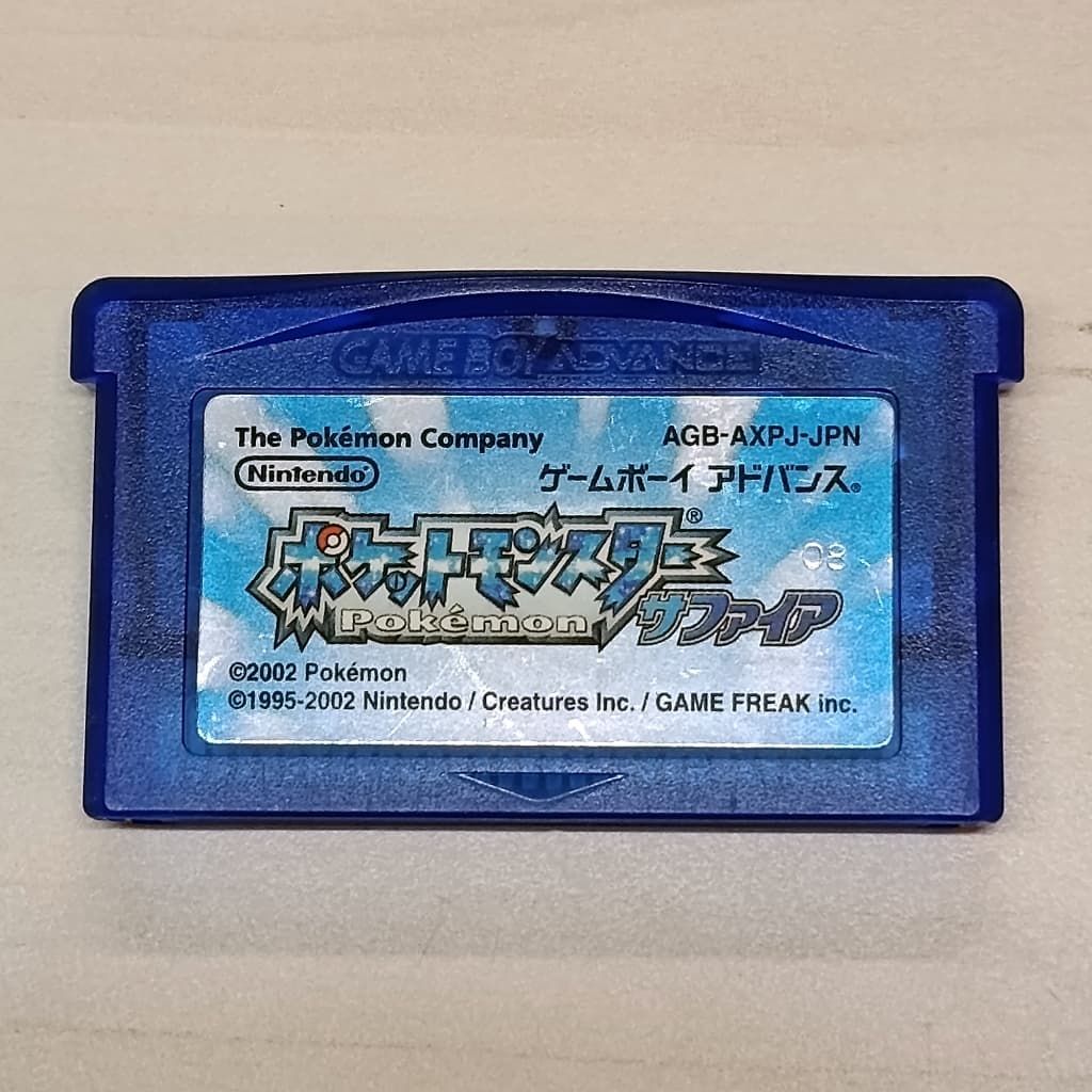 Jogo GBA Pokémon Sapphire Version Original – Game Boy Advance JP (Loose)