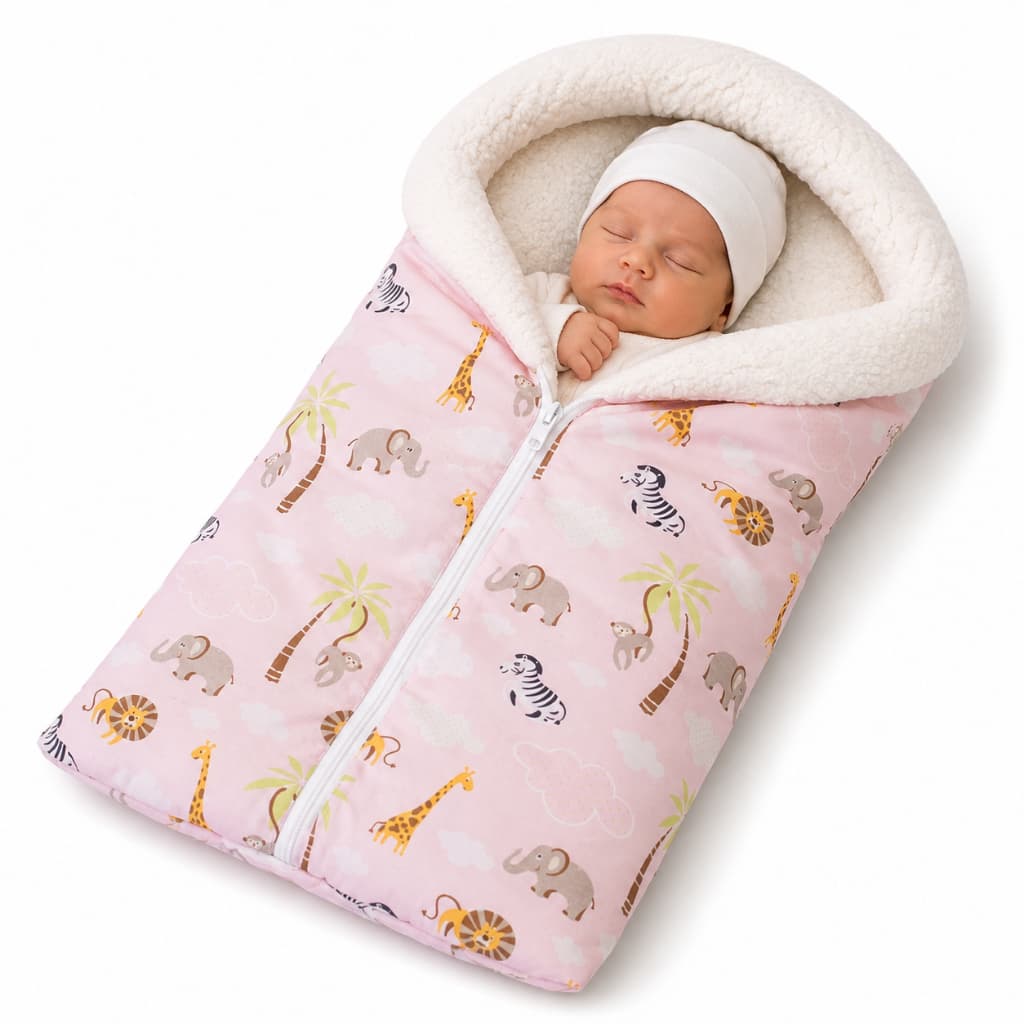 Saco De Dormir Bebê Inverno Quentinho sherpa Antissufocante Seguro Zíper Recém-Nascido RN a 6 meses