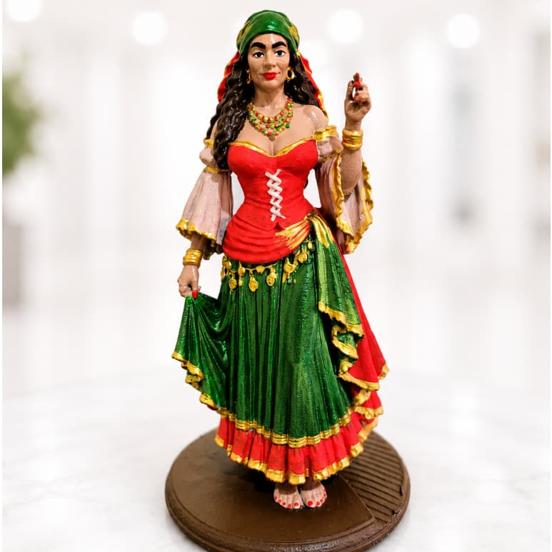 Cigana Decorativa 15cm – Estátua Artesanal – Decoração