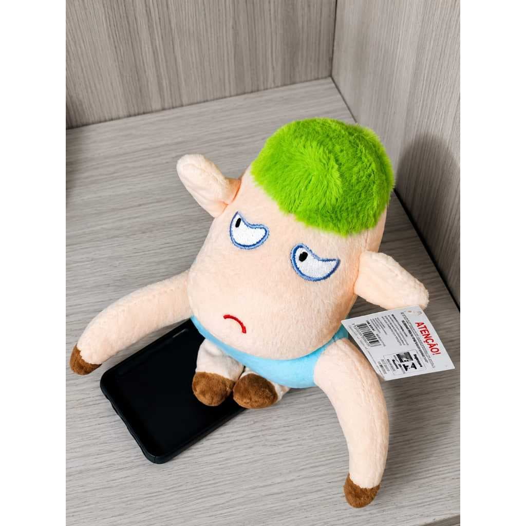 Ovelha De Pelúcia Punk Cabelo Verde Com Selo Inmetro