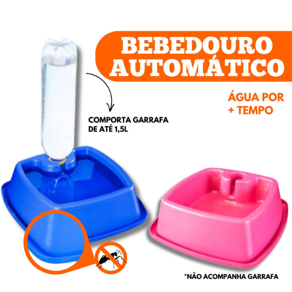 Bebedouro 900ml Anti Formiga Bebedor Cachorro Gato Pet Cão Coelho