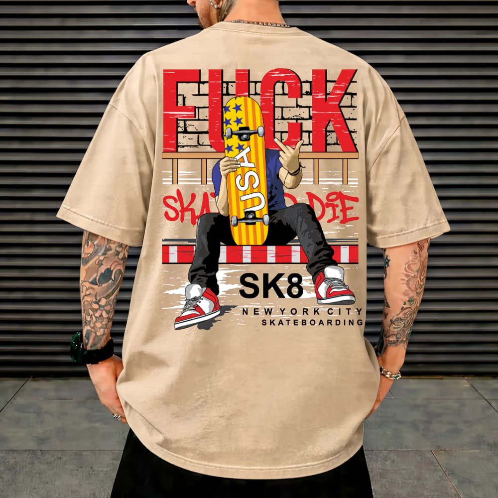Camiseta Masculina Blusa Camisa Oversized Streetwear Estilosa Leve Confortável Larga Skatista 100% Algodão