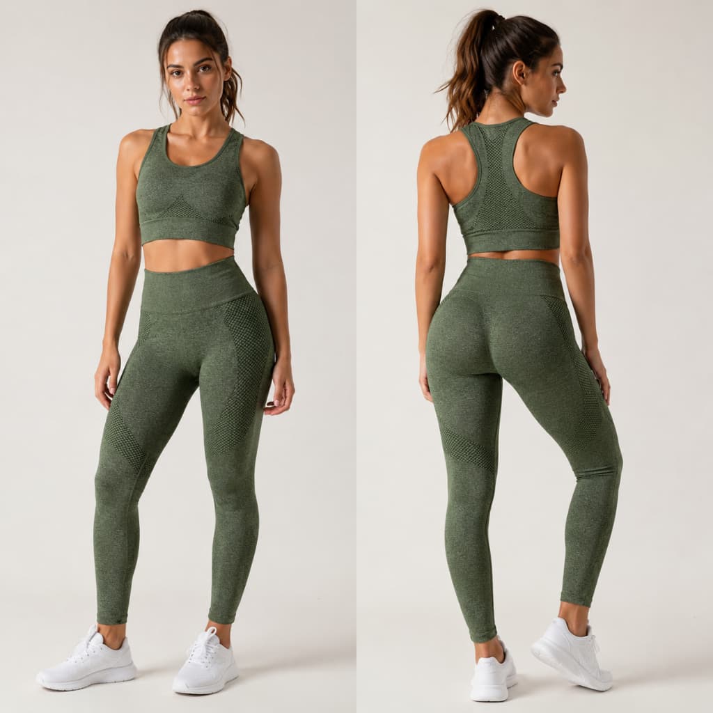 Kit  Conjuntos Feminino Academia Top e Legging Levanta Bumbum Short Fitness Roupa Treino Feminina Tamanho Único P ao GG