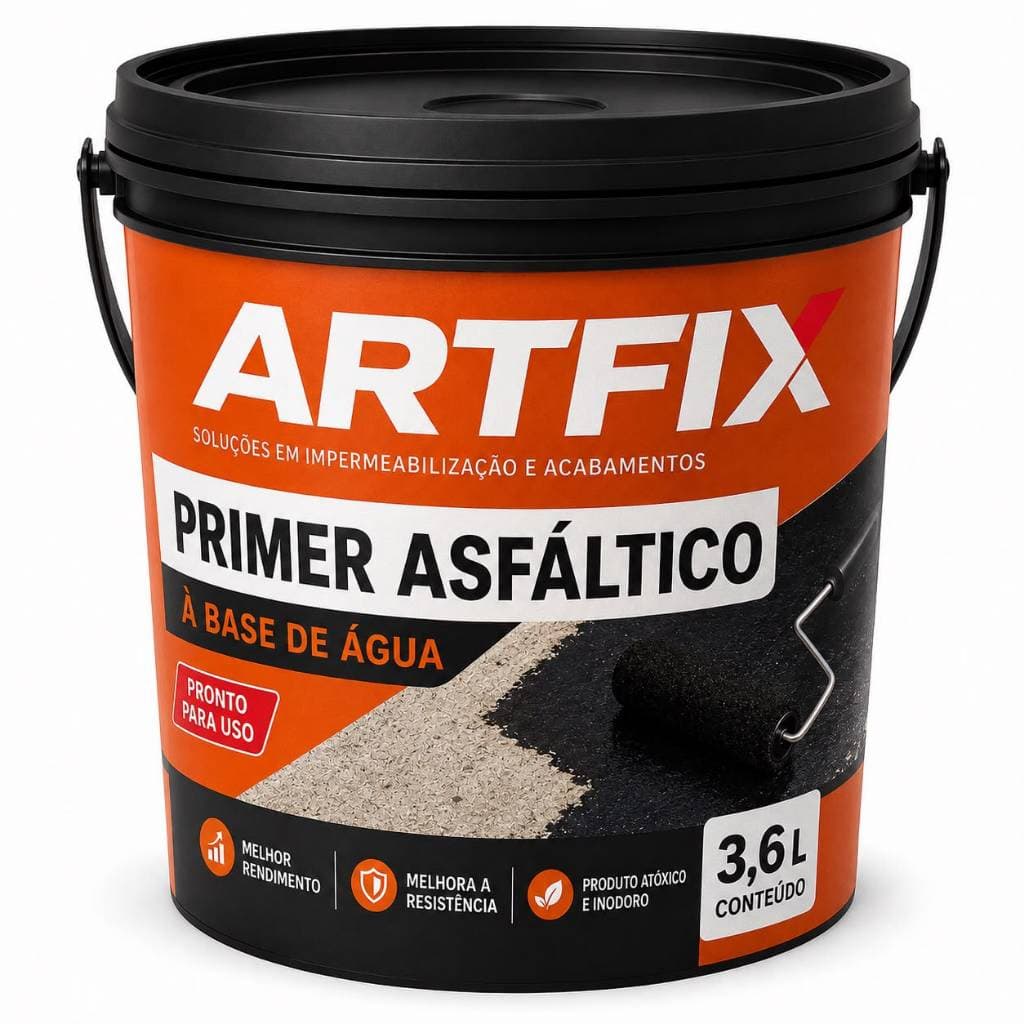 Primer Asfáltico 3,6L a Base de Água - Uso em Argamassa, Concreto e Mantas