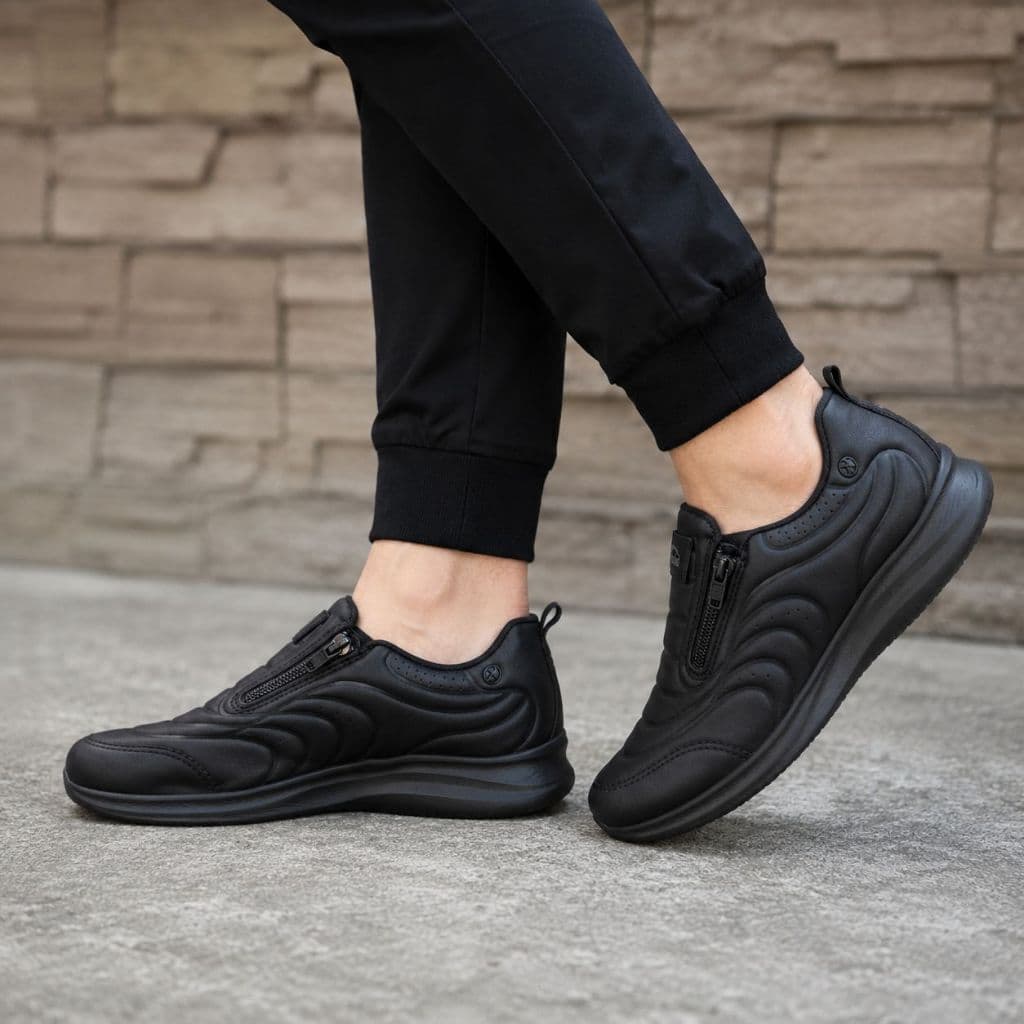 Tênis Feminino Kolosh com Zíper EVAFit  Calce Fácil Confortável Leve Macio Casual Trabalho Dia a Dia