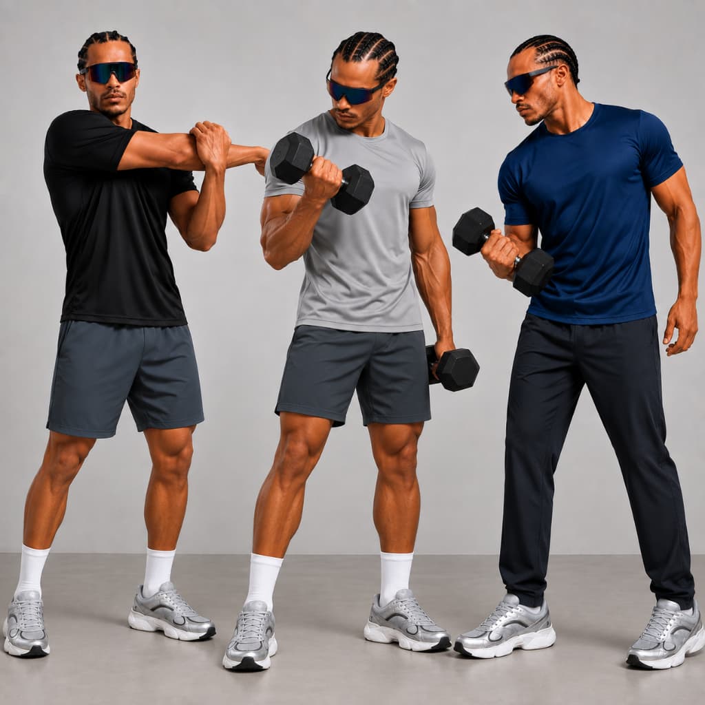 Kit 3 Camisetas Fit Masculina Academia Treino Corrida Treino Básica Lisa Casual Respirável 100% Poliéster