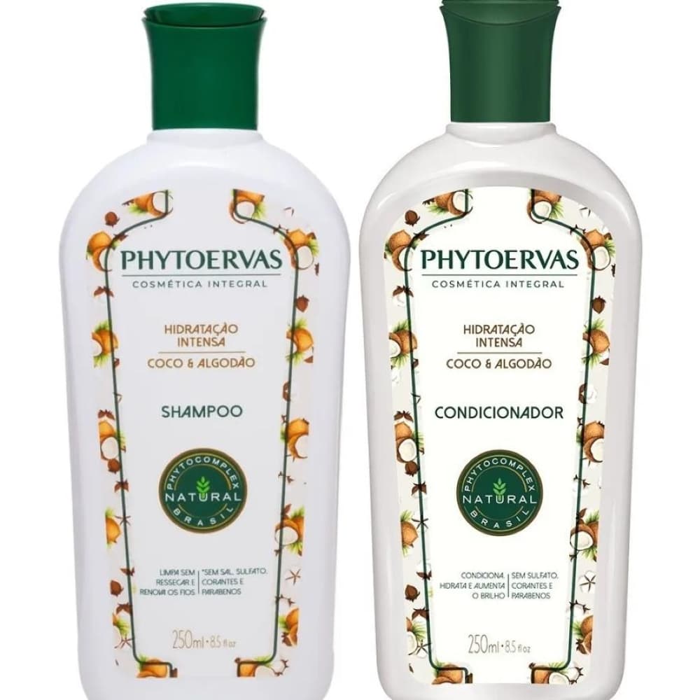 Phytoervas Shamp 250ml+ Cond 250ml Coco E Algodão Hidratação