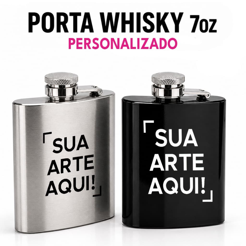 Porta Whisky Cantil 200ml Peronalizado Presente Charuto