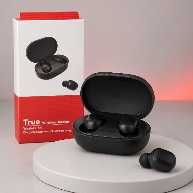Fone de Ouvido Bluetooth 5.4 TWS Sem Fio com Estojo Carregador – Preto