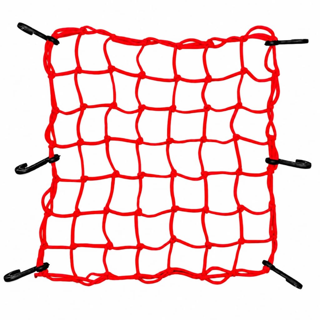 Rede Elástica Redinha Aranha Moto Bagageiro 45 X 45 M Vermelho