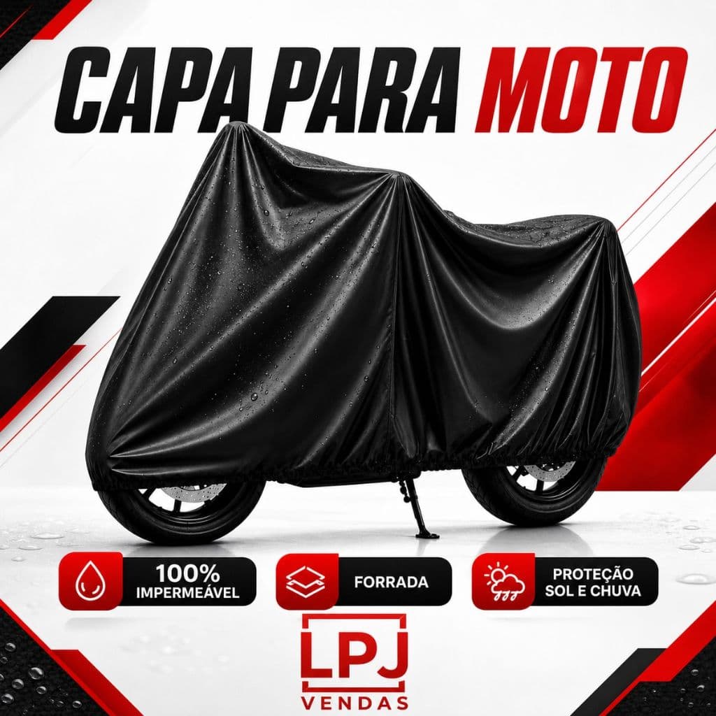 Capa de Cobrir Moto Couro Forrada Impermeável Anti-Uv Protetora Anti-Risco