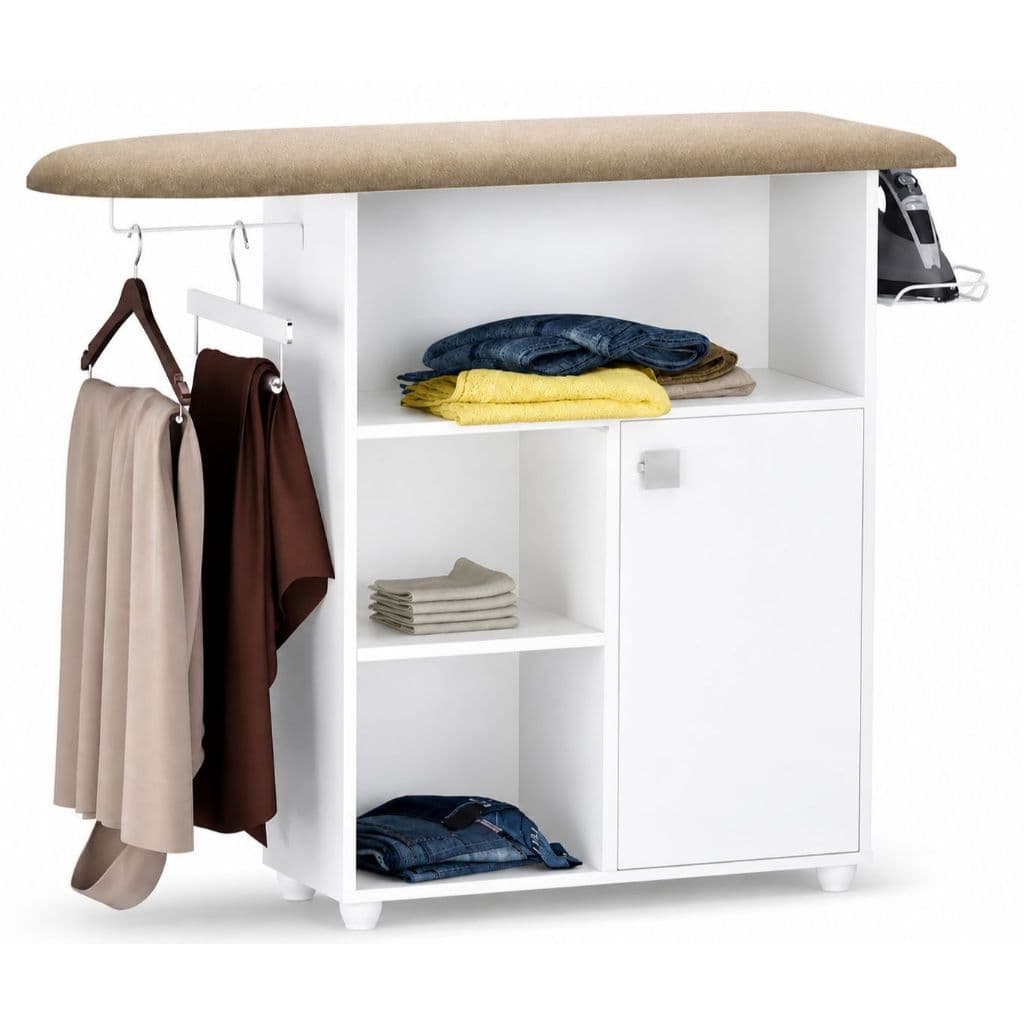 Tábua de Passar Roupa com Armário Multiuso + Cabideiro