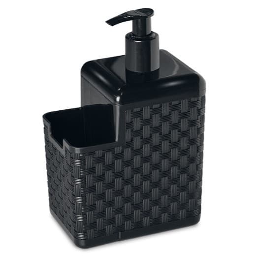 Porta Detergente CAMPEÃO DE VENDAS  Esponja Com Bico Dosador Rattan Preto TOY 25775