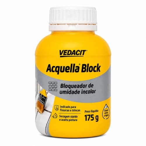 Impermeabilizante Acquella Block 175g Vedacit Bloqueador de Umidade Incolor