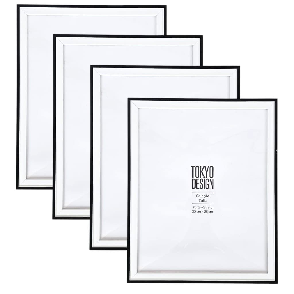 Kit 4 Moldura A4 21x30  Acetato Paspatur Certificado Diploma